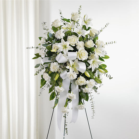 With Care Standing Spray –  Morgan Hill Florist, San Jose CA