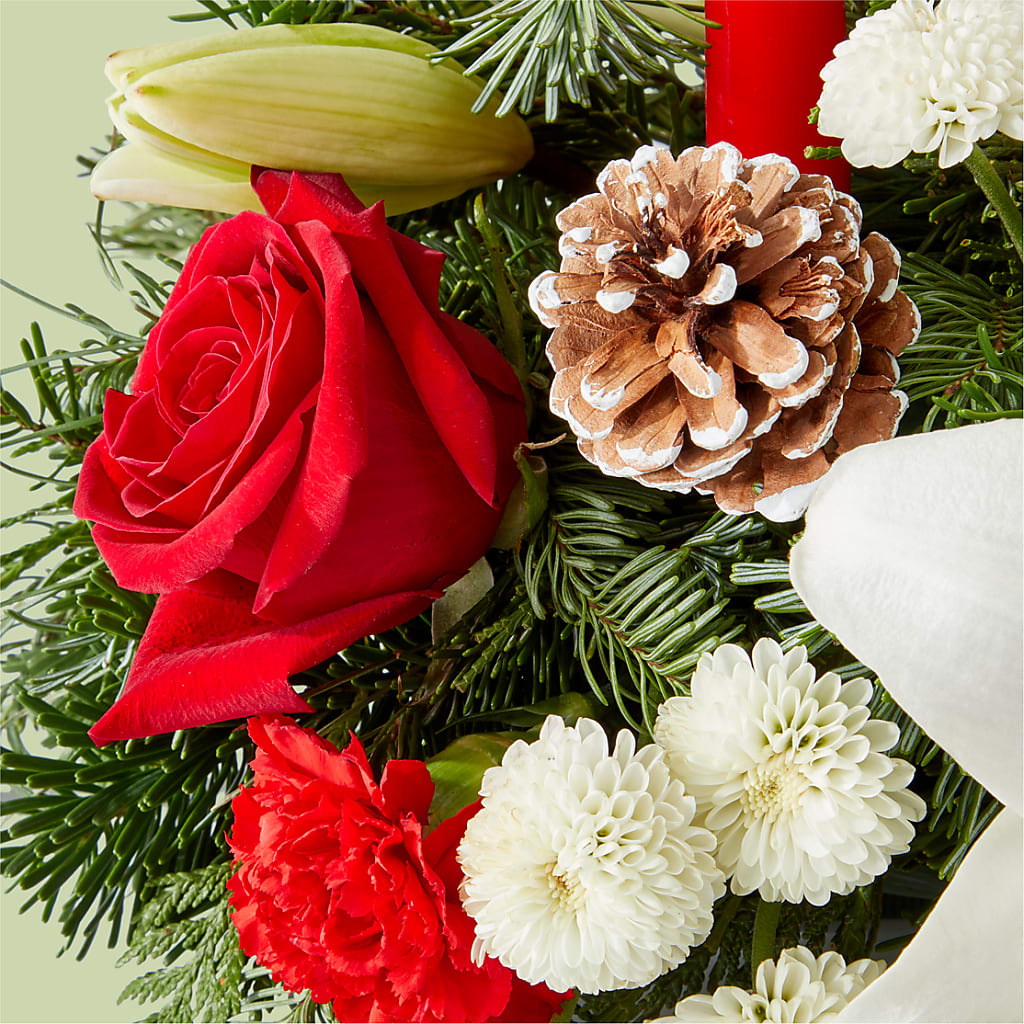 Seasonal Festivities Centerpiece –  Morgan Hill Florist, San Jose CA