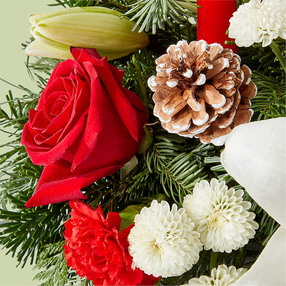 Seasonal Festivities Centerpiece –  Morgan Hill Florist, San Jose CA