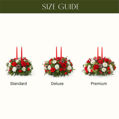 Holiday Soiree Centerpiece –  Morgan Hill Florist, San Jose CA