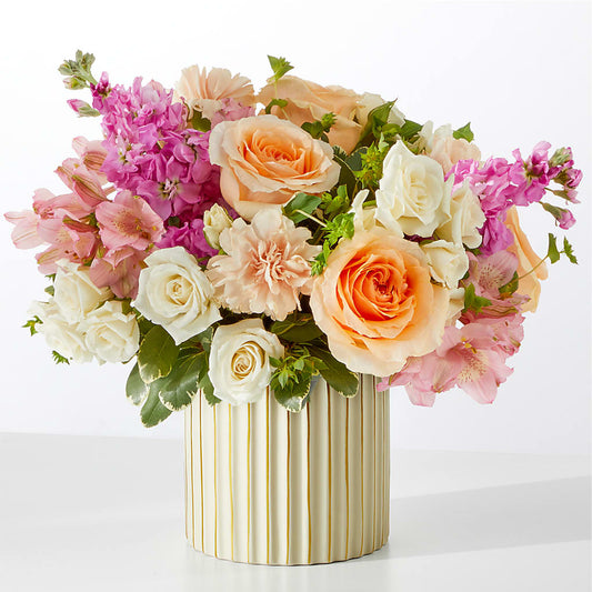 Paradise Bouquet with Ivory Vase –  Morgan Hill Florist, San Jose CA