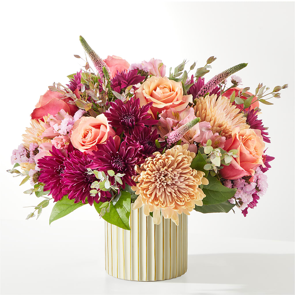 Berry Cobbler Bouquet with Ivory Vase –  Morgan Hill Florist, San Jose CA