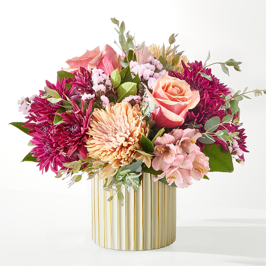 Berry Cobbler Bouquet with Ivory Vase –  Morgan Hill Florist, San Jose CA