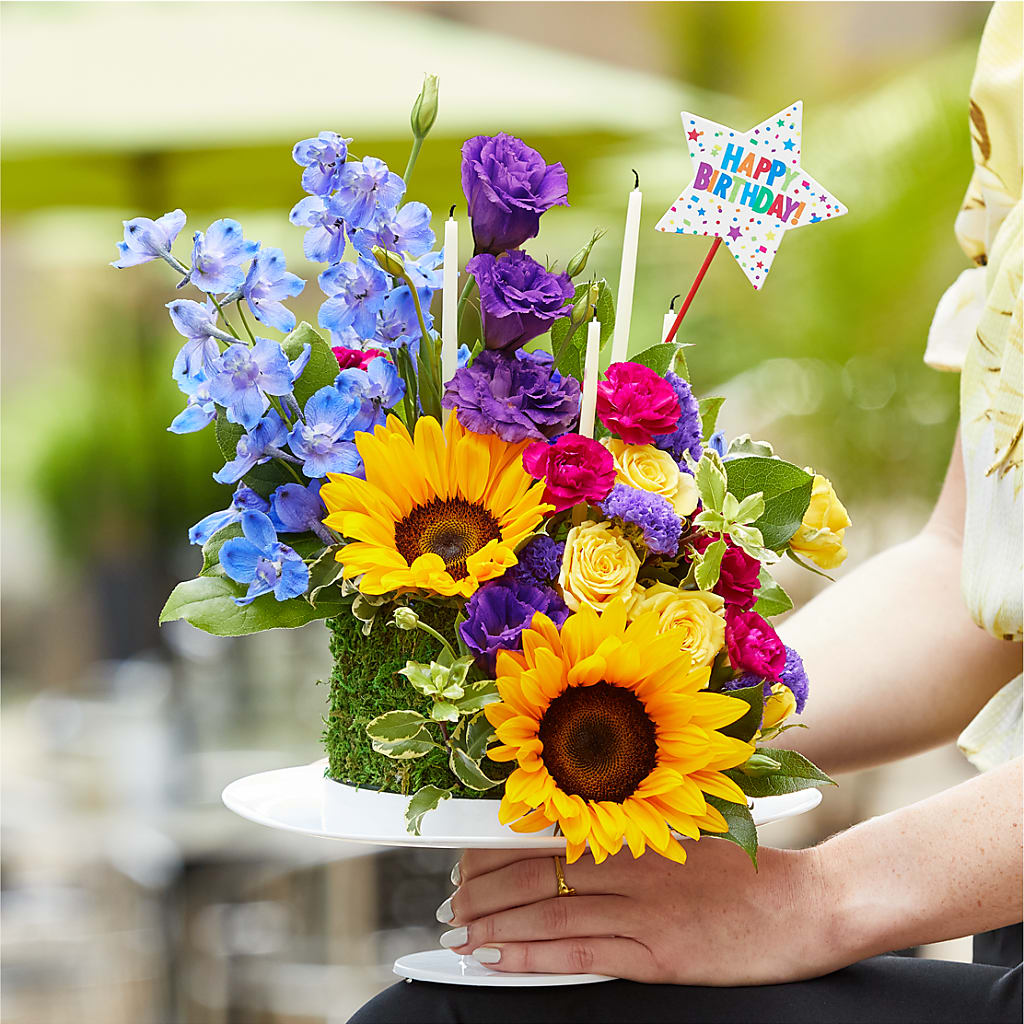 Star of the Day Floral Cake –  Morgan Hill Florist, San Jose CA