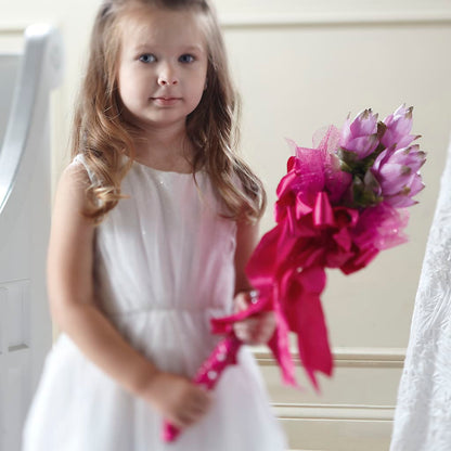 Sparkle Pink Flower Girl Bouquet –  Morgan Hill Florist, San Jose CA