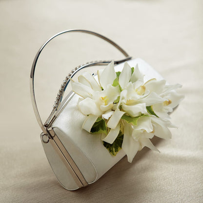 White Purse Decor –  Morgan Hill Florist, San Jose CA